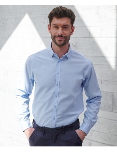 HEN-H582-Mens Long Sleeved Cotton Feel Coolplus® Shirt